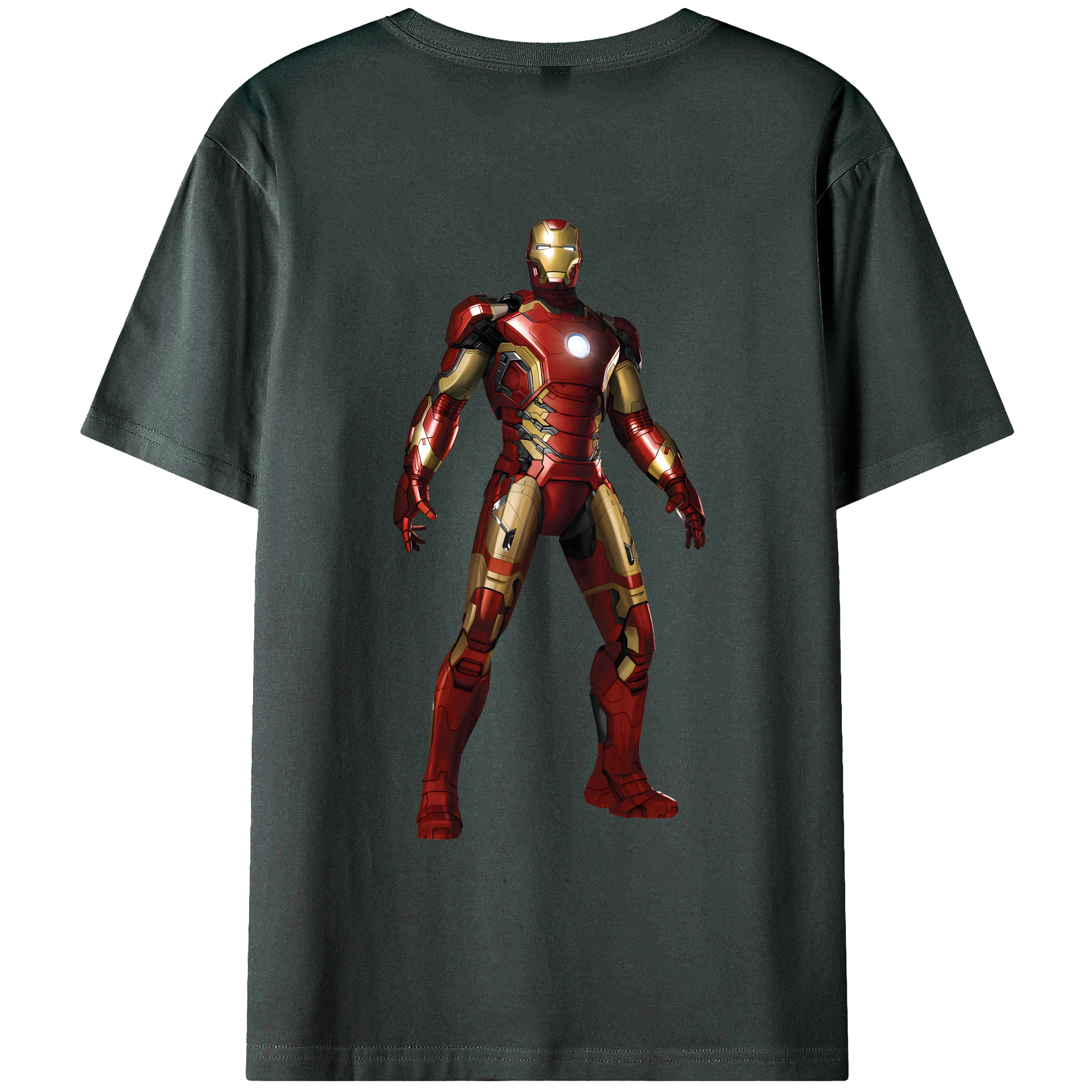 （画像用） アベンジャーズ The Avengers 綿100％ メンズ半袖Tシャツ（バックプリント） 通気性